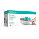 Nanobebe Flexy Silicone Baby Bottle, Anti-Colic, Natural Feel, Non-Collapsing Nipple, Non-Tip Stable Base, Easy to Clean 4-Pack, Grey/Teal, 5 oz by TinyTreasures Baby Boutique