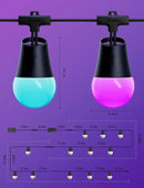 Govee Smart Outdoor String Lights 2, 96ft RGBIC Outdoor Lights with Dimmable Warm White LED Bulbs, 47 Scene Modes for Patio, Backyard, IP65 Waterproof, Works with Alexa, App Control by CozyNest Decor