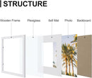 Vittanly 12x12 Picture Frames Set of 9, Shatter Resistant Plexiglass, Display 8x8 Pictures with Mat or 12x12 without Mat, Photo Frames for Wall Mount, Engineered Wood, White by CozyNest Decor