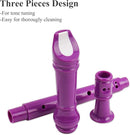 Recorder Instrument for Beginner Kids Adults,8-Hole Soprano Descant Recorder Music Flute with with Cleaning Rod & Leather Case For School Student Home Entertainment(2-Purple Blue Splash-ink) by TinyTreasures Baby Boutique