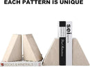 Marble Bookends for Heavy Books, Decorative Book Ends for Shelves, Durable and Heavy-Duty Stone Bookends for Hardback Book & CDS, Unique Book Stopper & Holder, New Jura Beige-Vein, Set of 2 by CozyNest Decor