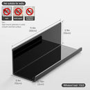 Acrylic Floating Shelves for Wall No Drilling, Self Adhesive Space-Saving Shelves, 12 Inch Floating Shelf Stick on Wall Shelf, for Bathroom, Kitchen, Bedroom, Office, Gaming Room, Black by CozyNest Decor