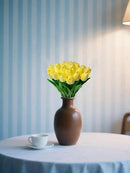 15pcs Artificial Tulips Flowers Real Touch Latex Bouquet Fake Tulips for Office Wedding Party Home Kitchen Garden Decoration by CozyNest Decor