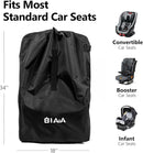 elaia Car Seat Travel Bag for Airplane, Waterproof Wearable with Straps, Large Capacity Padded Car Seat Check Bag, Perfect for Air Travel, Family Vacations, and Parents with Infants by TinyTreasures Baby Boutique