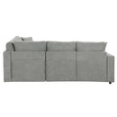 4-Seat L-shaped Modular Sofa with Thick Backrest and Seat Cushions, Suitable for Living Rooms, Offices