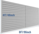 Slatwall Panel Garage Organizer PVC Slatwall Heavy Duty Wall Mounted Rack, Interlocking Slat Wall Panels for Tool Organization Peg Board(Grey 4 x 8 ft) by GreenHaven Gardens