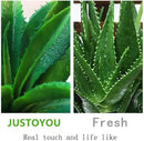 JUSTOYOU Large 12.5" Artificial Succulents Aloe Plants Real Touch Fake Flowers Unpotted for Home Wedding Festival Arrangement (1, Green) by GreenHaven Gardens