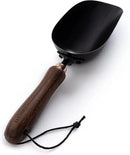 Barebones Garden Scoop - Garden Spoon - Stainless Steel Small Hand Shovel for Transplanting, Digging, and Planting - Great Home Gardening Hand Tools (Walnut/Black) by GreenHaven Gardens