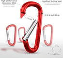 sprookber 4" & 5" Extra Large Aluminum Carabiner D Ring, Caribeener Clips, Spring Snap Hook for Keychain Clip, Set of 4 by TinyTreasures Baby Boutique