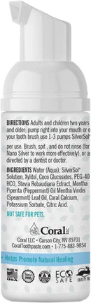Coral Nano Silver Foaming Toothpaste, Natural Fluoride Free Toothpaste, SLS and Glycerin Free, Cool Mint, 4 Ounce by CozyNest Decor