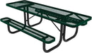 T8H2-DGRN Heavy Duty Rectangular Portable Picnic Table, Handicap Accessible on Both Ends, 8 Ft, Dark Green, Made in America by GreenHaven Gardens