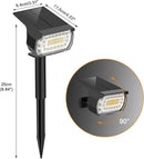 LANSOW Solar Spot Lights Outdoor, [4 Pack/57 LED] 2-in-1 Solar Landscape Spotlights, 3 Modes IP65 Waterproof Dusk to Dawn Solar Powered Flood Wall Lights for Outside Yard Garden Pathway(Warm White) by CozyNest Decor