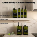 Olive Oil Dispenser Bottle for Kitchen 16.9oz, UV-Blocking Oil and Vinegar Dispenser Set, Soy Sauce Dispenser, Space Saving Design for Countertop (Green, 2pcs) by CozyNest Decor