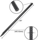 VVOKGO Rebar Stakes 24 Inch Ground Straight Concrete Form Stakes Heavy Duty (8pcs), 3/8" Diameter Metal Steel Spikes Anchors with Chisel Point End for Plant Support, Garden Border,Landscape Edging by CozyNest Decor