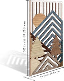 IARTTOP Abstract Mountain Wood Wall Art Large geometric Forest Pine Trees Wooden Wall Decor Boho Sun Nature Landscape Wall Decor for Bedroom Living Room Office-16 x32 Inch Set of 3 by CozyNest Decor