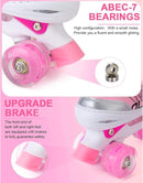 Sowume Adjustable Roller Skates for Girls and Women, All 8 Wheels of Girl's Skates Shine, Safe and Fun Illuminating for Kids by TinyTreasures Baby Boutique