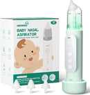 GROWNSY Nasal Aspirator for Baby, Upgraded 5 Suction Levels Baby Nose Sucker, IPX7 Waterproof Electric Nose Suction for Baby, Booger Sucker for Toddlers with Music & Light Functions (Green) by TinyTreasures Baby Boutique