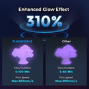 FLASHFORGE Rapid PLA Filament 1.75mm Luminous Purple, 500mm/s High Speed Printing, Glow in The Dark 3D Printer Filament 1kg Spool, Dimensional Accuracy +/- 0.02mm, Brilliant, Long-Lasting Glow by TinyTreasures Baby Boutique