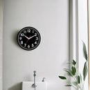 Wall Clock Black Battery Operated 10 Inch Simpel Silent Non Ticking Analog Decorative for Kitchen Bathroom Bedroom Office Living Room School Classroom(Black) by CozyNest Decor