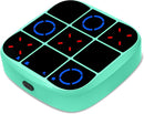 Tic-Tac-Toe Bolt Game, 4-in-1 Handheld Puzzle Game Console, Electronic Tic-Tac-Toe Toy, Educational and Memory Growth, Portable Travel Games for Car Ride, Board Games for Kids and Adults (Cyan) by TinyTreasures Baby Boutique