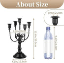 Sziqiqi Black Candelabra Candle Holder - Candle Holders for Candlesticks Set of 2 Metal Candelabrum Stand for Wedding Christmas Table Centerpieces Decor by CozyNest Decor
