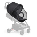 Beberoad Love Universal Stroller Sun Shade & Mosquito Net – 2-in-1 Baby Stroller Cover with UV Protection & 2-Way Zipper for Infant Carriages, Prams, and Travel Strollers (Black) by TinyTreasures Baby Boutique