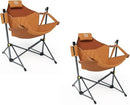 TIMBER RIDGE Hammock Camping Chair with Adjustable Backrest, Heavy Duty Folding Hammock Chair Supports 300lbs, Portable Hammock Chair for Camping, Travelling and Patio, Orange 2 Pack by GreenHaven Gardens