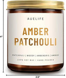 Scented Candles for Home - Amber Patchouli Candle | Aromatherapy Candle Gift for Women & Men, Soy Candles for Home Scented - 7oz, Soy Wax, Patchouli Scent Home Fragrance by CozyNest Decor