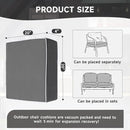 PNP FKJP 2 Pack Outdoor Chair Cushion 20" X 20" X 4", Waterproof Outdoor Seat Cushions with Non-Skid Ties,Dark Gray (Cushion + Cover) by GreenHaven Gardens