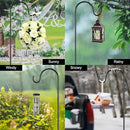 CMASTER Shepherd Hook for Outdoor, 1 Pack 76 Inch Bird Feeder Pole with 5 Prong Base Heavy Duty Adjustable Garden Hook for Hanging Plant, Hummingbird Feeder, Lantern(76 Inch) by GreenHaven Gardens