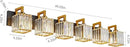 Modern Bathroom Vanity Light 6-Lights Black Gold Crystal Wall Lamp Bathroom Modern Crystal Vanity Lighting by CozyNest Decor