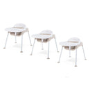 Foundations Secure Sitter Feeding Chairs 3-Pack, No-Tip Feet, 3-Point Adjustable Harness, Removable Tray, Stackable Feeding Chairs (13 inch) by TinyTreasures Baby Boutique