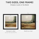 Homeforia 10x10 Picture Frame Black Wood, High-End Oak 10 x 10 Square Frames with Mat 8 by 8 Photo, 10by10 Wooden Frame Matted to 8x8 Print, Wall or Tabletop Frames, Tempered Glass, Wall Kit, Set of 1 by CozyNest Decor