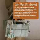 Parker Baby Diaper Caddy - Nursery Storage Bin and Car Organizer for Diapers and Baby Wipes - Sage Green, Large by CozyNest Decor