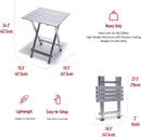 SUNNYFEEL Folding Camping Table - Lightweight Aluminum Portable Picnic Table, 18.5x18.5x24.5 Inch for Cooking, Beach, Hiking, Travel, Fishing, BBQ, Indoor Outdoor Small Foldable Camp Tables by GreenHaven Gardens