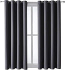 ChrisDowa Grommet Blackout Curtains for Bedroom and Living Room - 2 Panels Set Thermal Insulated Room Darkening Curtains (Dark Grey, 52W x 63L) by CozyNest Decor