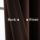 Blackout Curtains 108 Inches Long for Bedroom, Thermal Insulated Blackout Curtains 2 Panels Set, Solid Grommet Privacy Room Darkening Drapes for Living Room Windows(W52 x L108, Chocolate) by CozyNest Decor