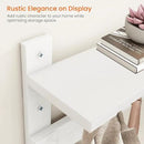Homode Coat Rack With Wall Shelf, 29" Wooden Entryway Floating Shelf With Hooks Underneath, Hanging Coat Hanger for Bathroom, Living Room, Bedroom, Hallway, White by CozyNest Decor