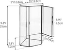 NCYP Front Opening Glass Terrarium with Door for Succulents, Small Plants - Closed Geometric Container Planter, Indoor Tabletop Wall Corner Landscape Decor, Black, 5" x 5" x 9.8" (Terrarium Only) by GreenHaven Gardens
