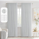 MIULEE Greyish White Back Tab Blackout Curtains 72 Inches Long 2 Panels Set for Living Room Bedroom Privacy, Rod Pocket/Pinch Pleat Thermal Insulated Room Darkening Pleated Light Blocking Drapes by TinyTreasures Baby Boutique
