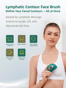 Lymphatic Contour Face Brush – Face Massager for Lymphatic Drainage, Double Chin Reducer, and Facial Sculpting – Gentle Vibrating Lymphatic Drainage Tool for Jawline & Puffiness - Green by CozyNest Decor