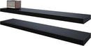BAMEOS Floating Shelves, Black Wall Mounted Wooden Shelves with Invisible Brackets Set of 2,47 x 9 by CozyNest Decor