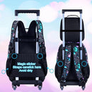 Kids Rolling Backpack for Girls, Roller Wheeled Bookbag - Wheeled Elementary School Bag by TinyTreasures Baby Boutique