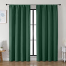 Simplebrand Ava Ever Green Blackout Curtains for Bedroom 84 Inch Length 2 Panels Set, Solid Thermal Insulated Privacy Living Room Window Treatment Curtains Blackout Drapes, W50 x L84 Inch, Ever Green by TinyTreasures Baby Boutique