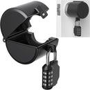 AST Door Knob Lockout Device with Passcode Padlock, Childproof Door Knob Cover, Lock Out to Smart Doorknob. Safety Cover for Faucet, Valve, Spigot. Prevent Access to Keyhole, Matte Black by TinyTreasures Baby Boutique