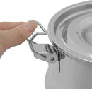Stainless Steel Milk Can, 201 Stainless Steel Pail 1Gal Milk Can with Sealed Lid, 5L Hanging Lid Metal Milk Jug Bucket for Oil Tea Wine by CozyNest Decor