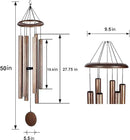 50 Inch Wind Chimes for Outside Deep Tone Large Sound Church Bell Rings Memorial Mother Day Copper Vein Thickness of Tube 3.6mm Taiwan Made by CozyNest Decor