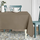 sancua Square Tablecloth - 70 x 70 Inch - Stain and Wrinkle Resistant Washable Polyester Table Cloth, Decorative Fabric Table Cover for Dining Tables, Buffet Parties and Camping, Taupe by CozyNest Decor