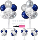 TONIFUL 6 Set Navy Blue Silver Balloon Centerpieces for Table,Balloon Arch Kit for Graduation Decorations 2025 Class of 2025 Party Decorations,New Year,Anniversary,Birthday Decoration by TinyTreasures Baby Boutique