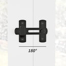 2PCS 180 Degree Matte Black Bifold Latch Flip Sliding Barn Door Latches, Gate Latch for Barn Door, Sliding Door, Pet Door, Garage, Bathroom, Window, Outdoor by TinyTreasures Baby Boutique